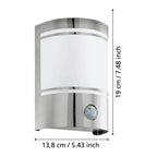 Cerno Væglampe Sensor - mål - HAGRO