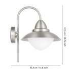 Sidney Væglampe H375 - mål - HAGRO