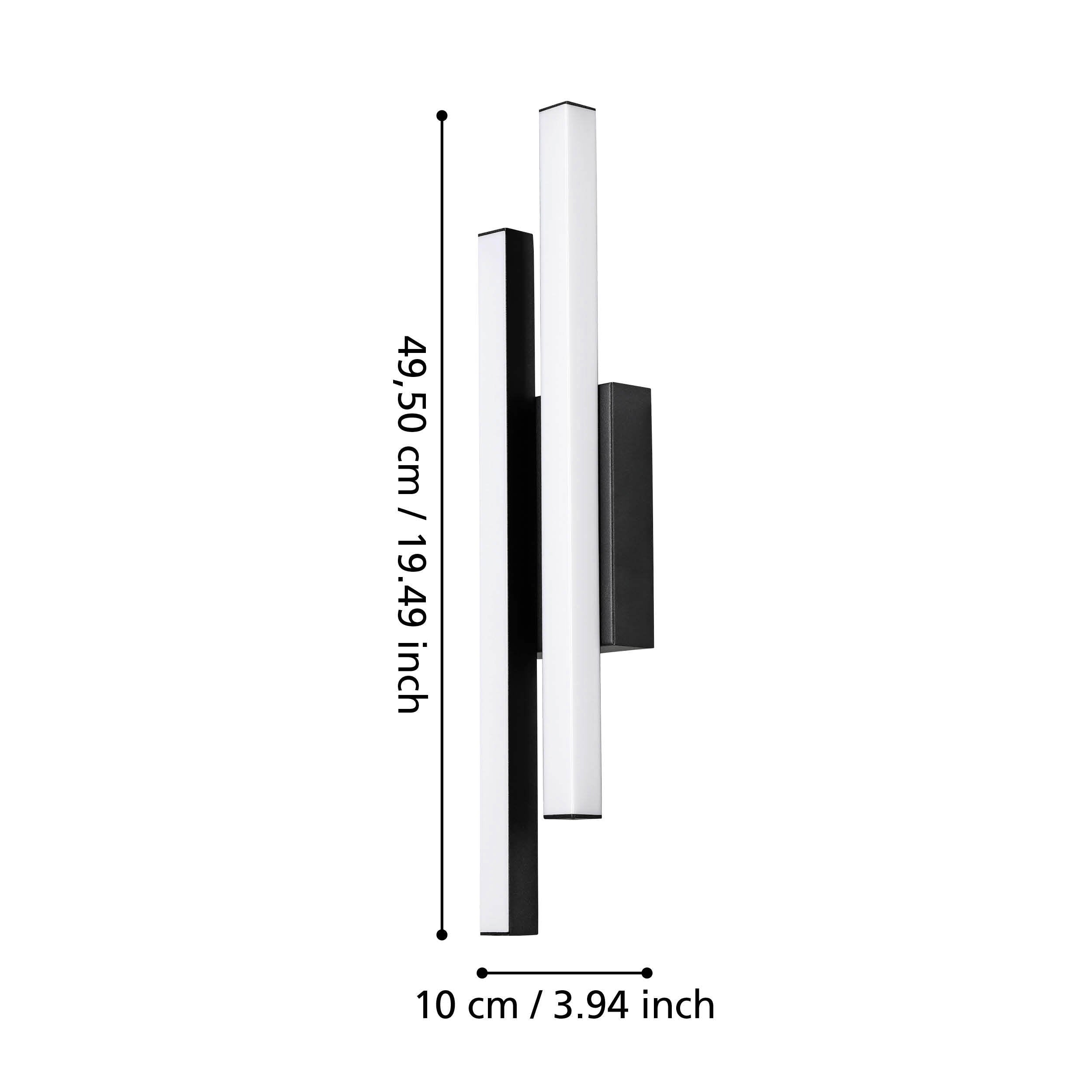Serricella Væglampe H495 - mål - HAGRO