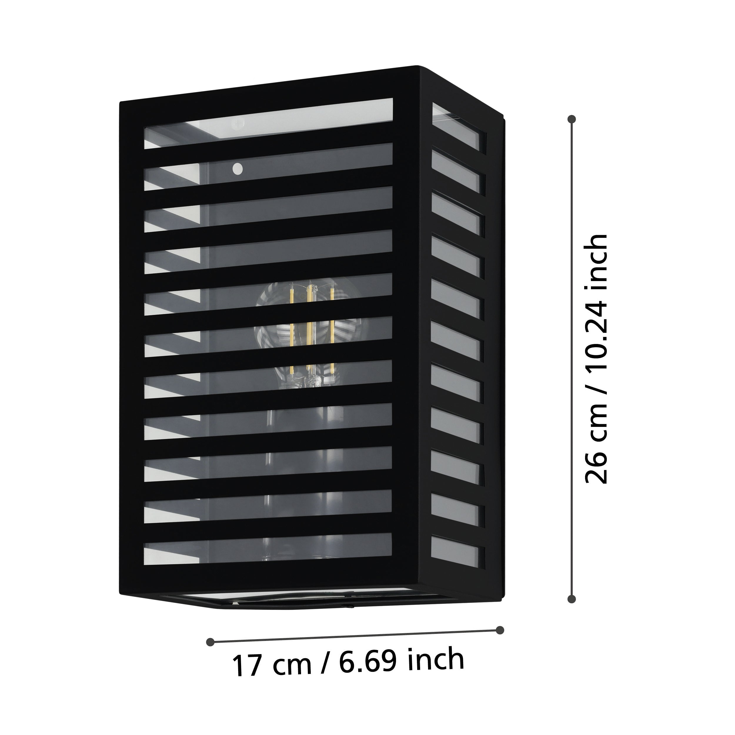 Alamonte 3 Væglampe H260 - mål - HAGRO