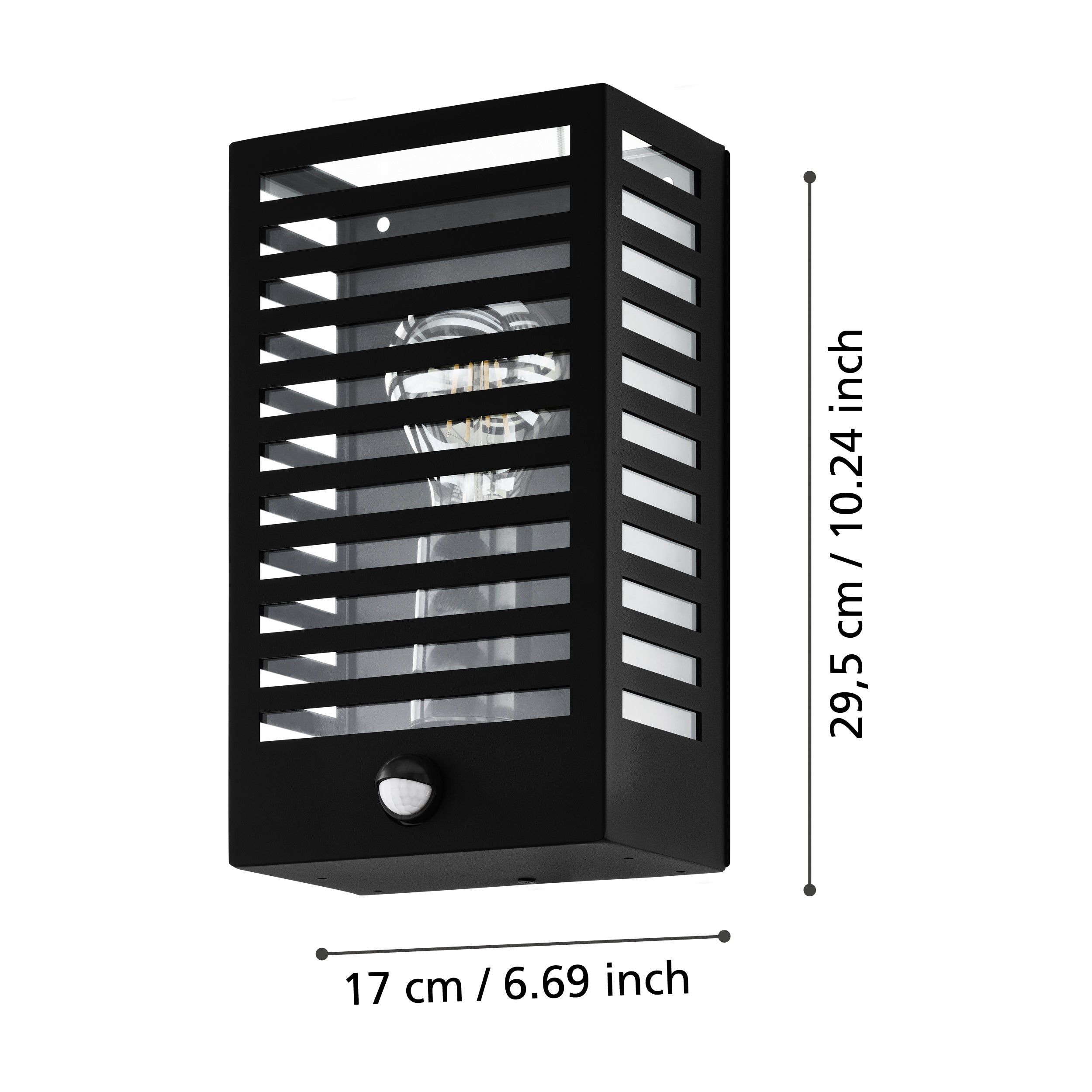Alamonte 3 Væglampe Sensor H295 - mål - HAGRO