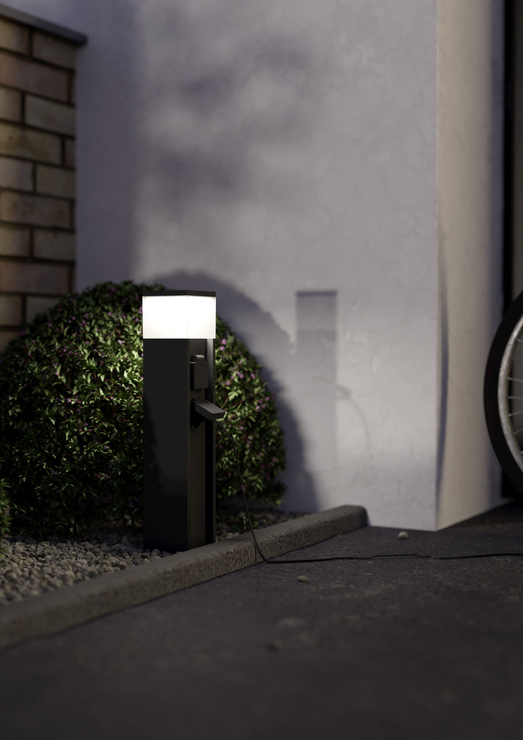 E27 Bedlampe H500 - lyser om aftenen - HAGRO