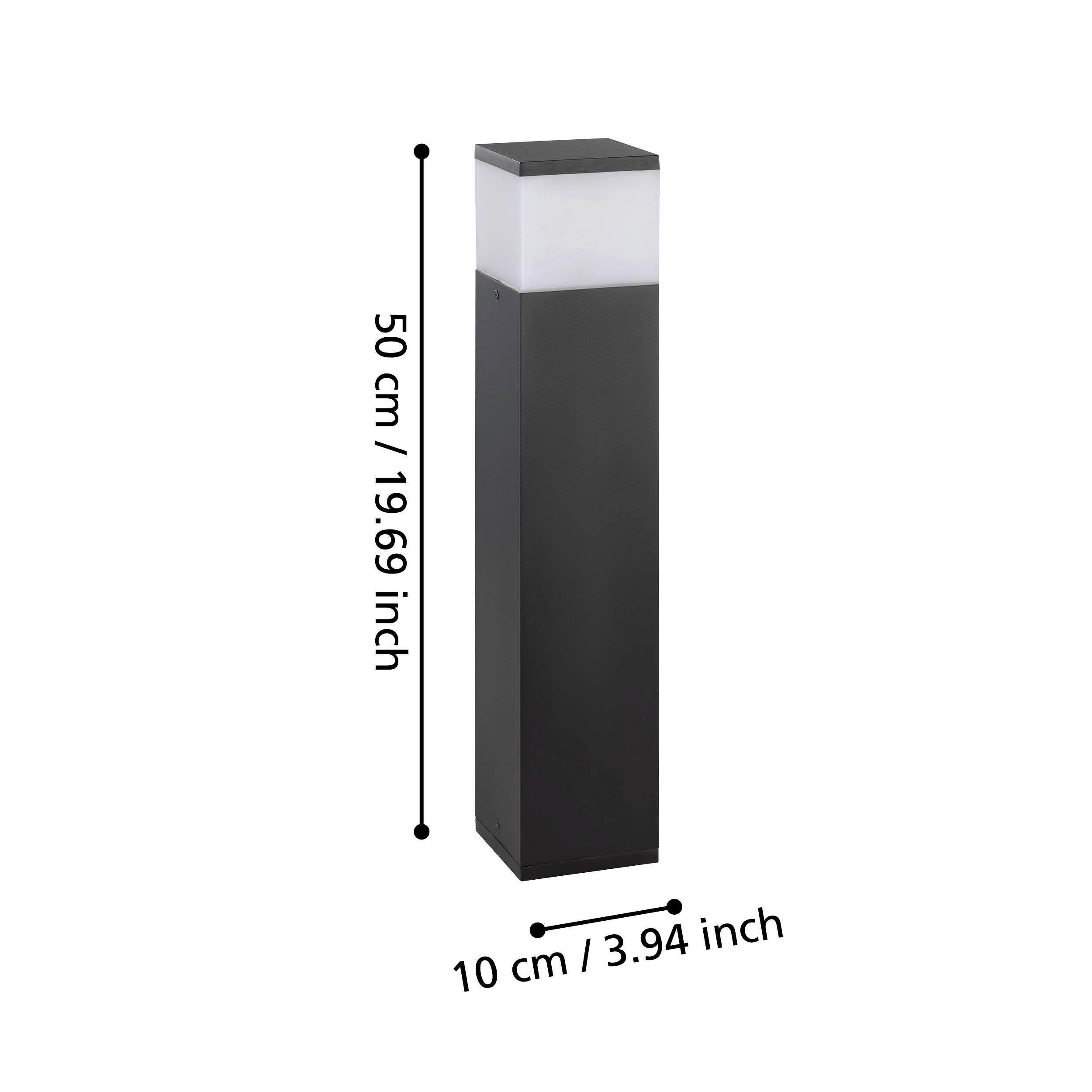 E27 Bedlampe H500 - mål - HAGRO