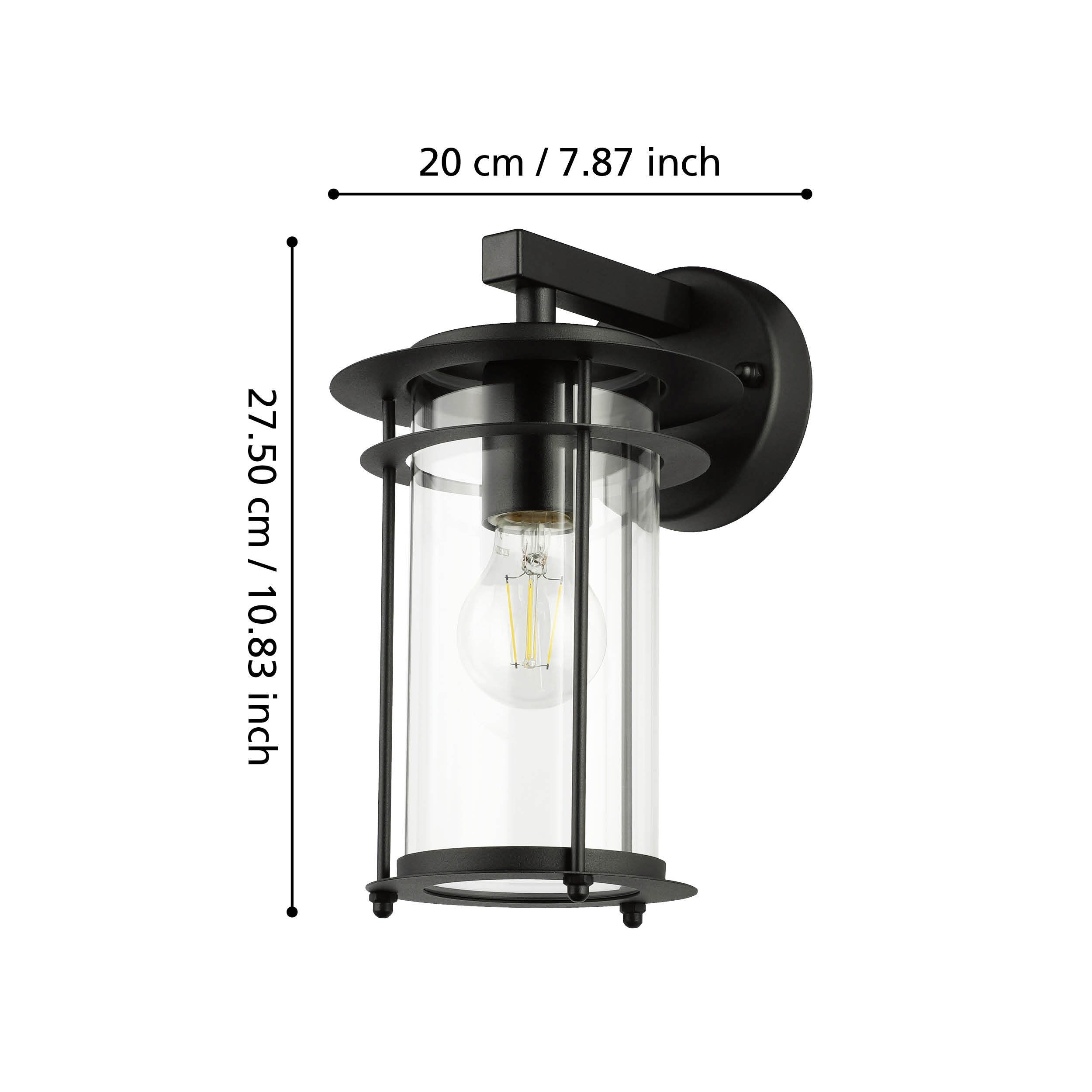 Valdeo Væglampe H275 - mål - HAGRO