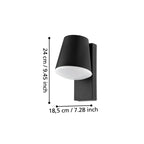 Caldiero Væglampe H240 - mål - HAGRO