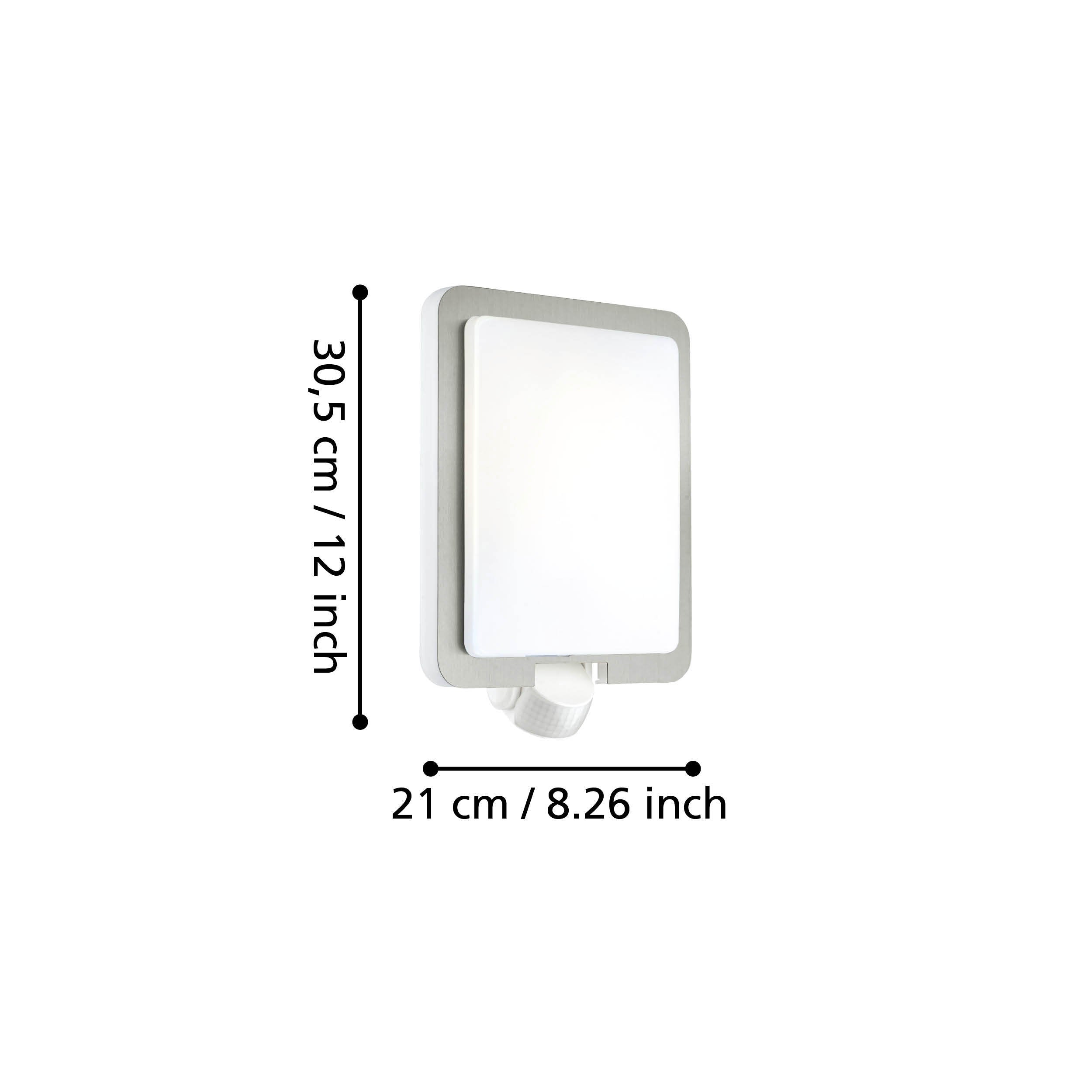Mussotto Væglampe Sensor H305 - mål - HAGRO