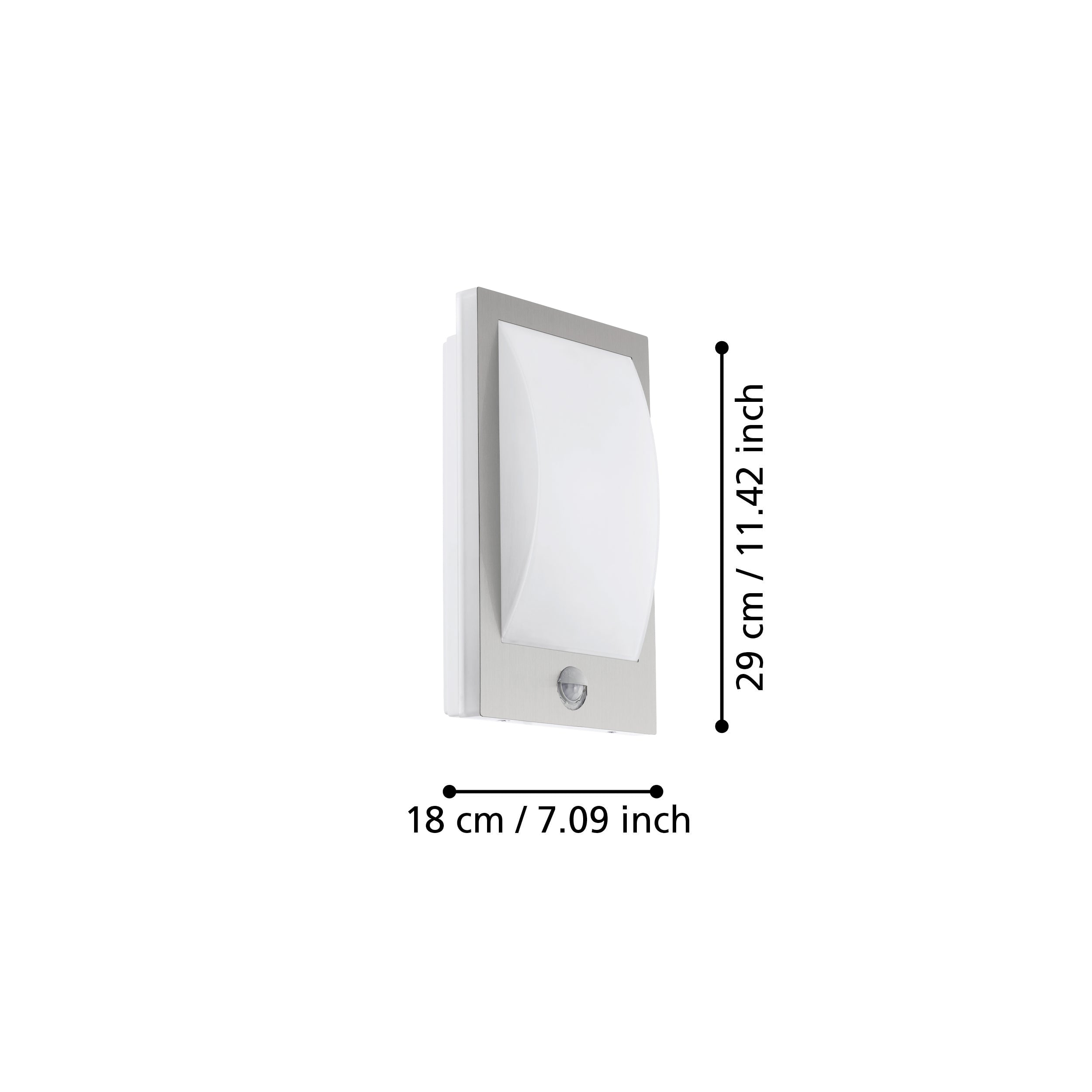 Verres Væglampe Sensor H290 - mål - HAGRO