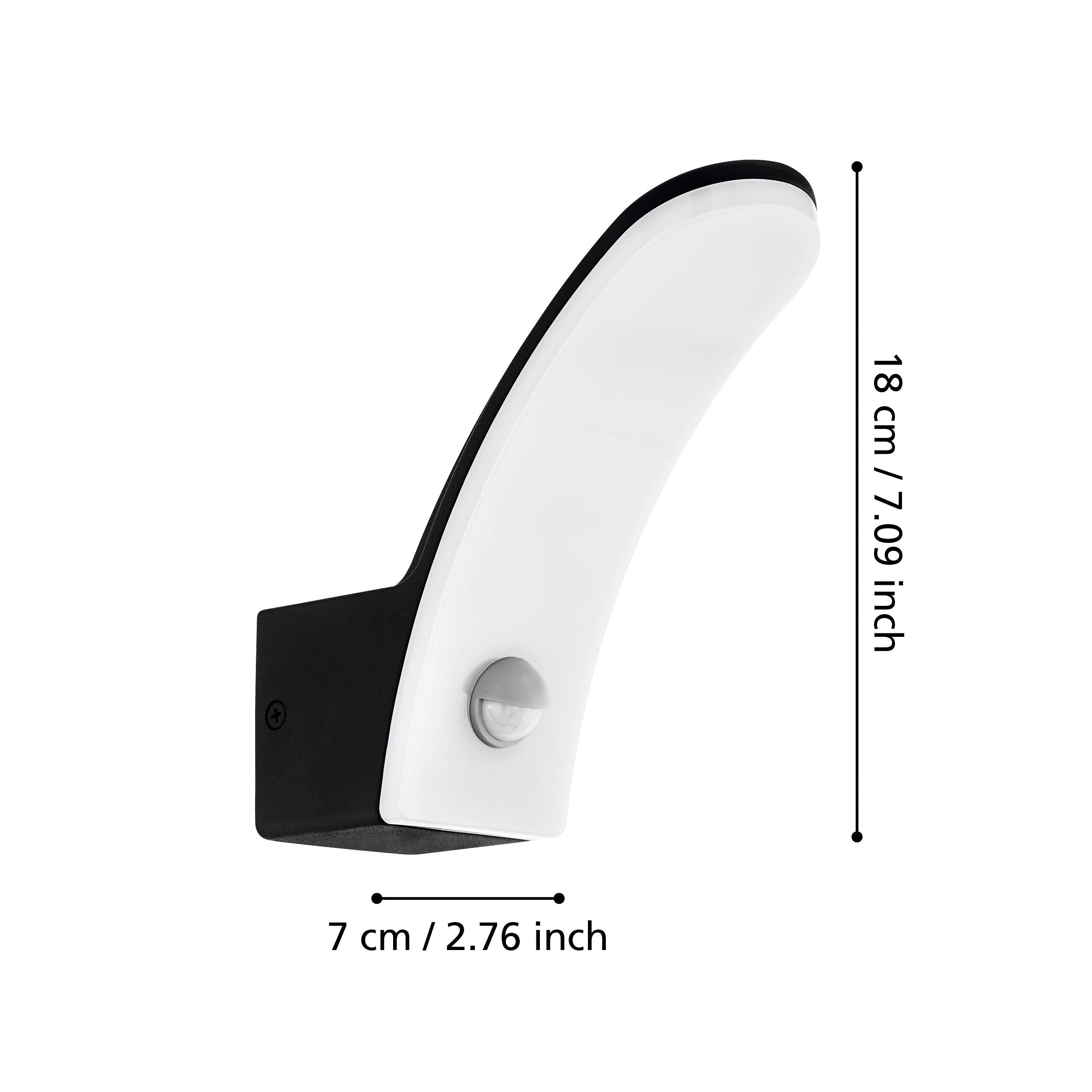 Fiumicino Væglampe Sensor - mål - HAGRO