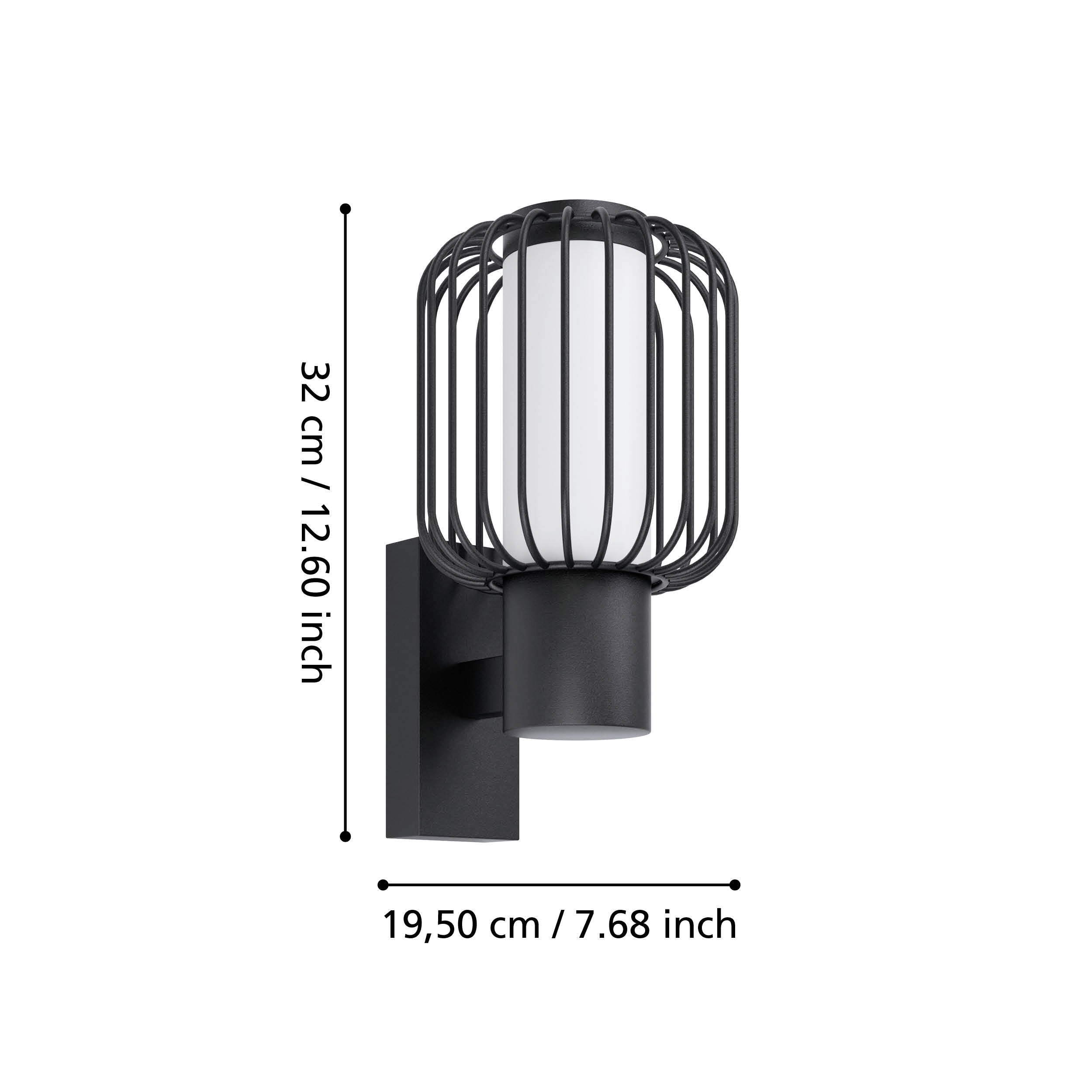 Ravello Væglampe H275 - mål - HAGRO