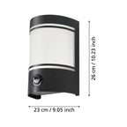 Cerno Væglampe Sensor - mål - HAGRO