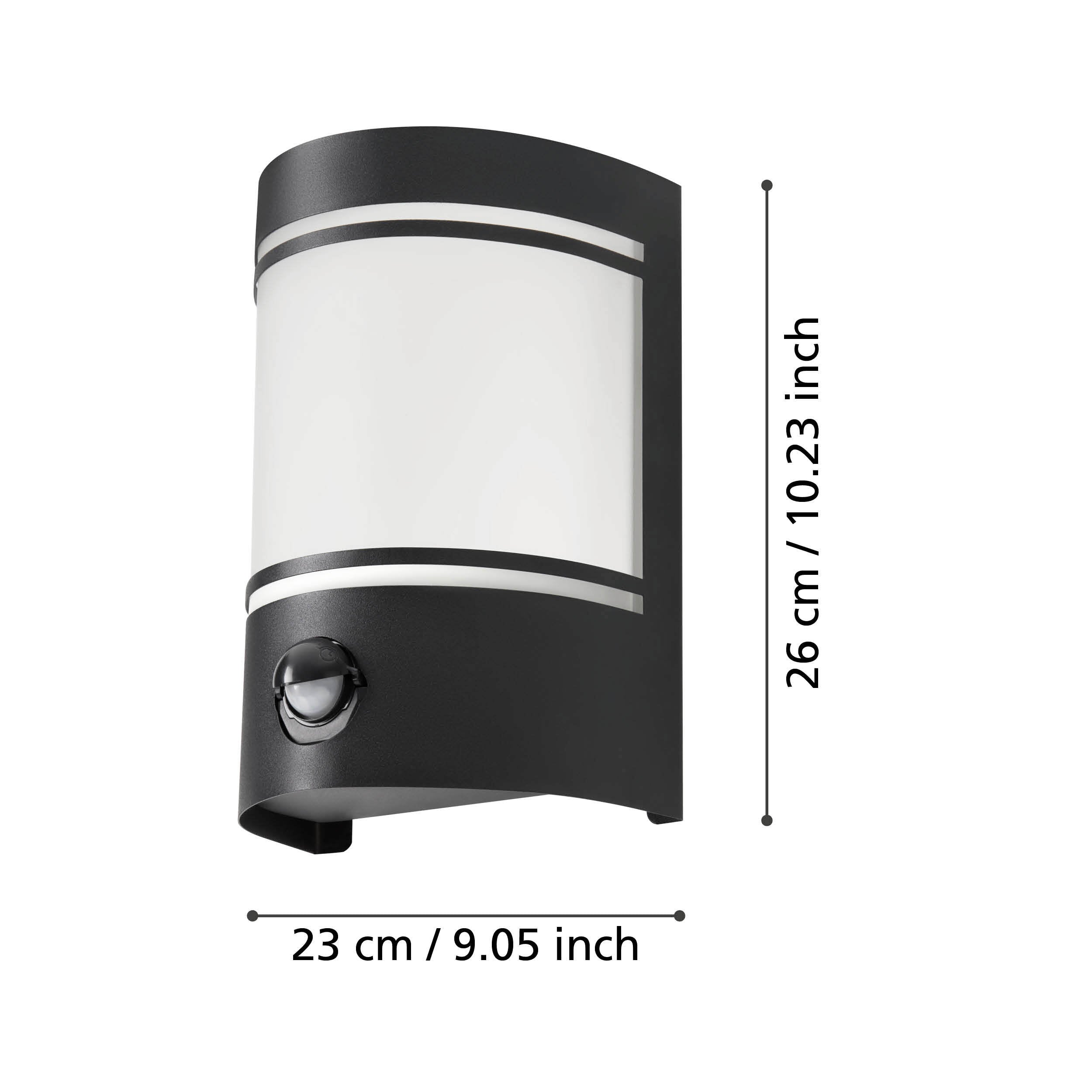 Cerno Væglampe Sensor - mål - HAGRO