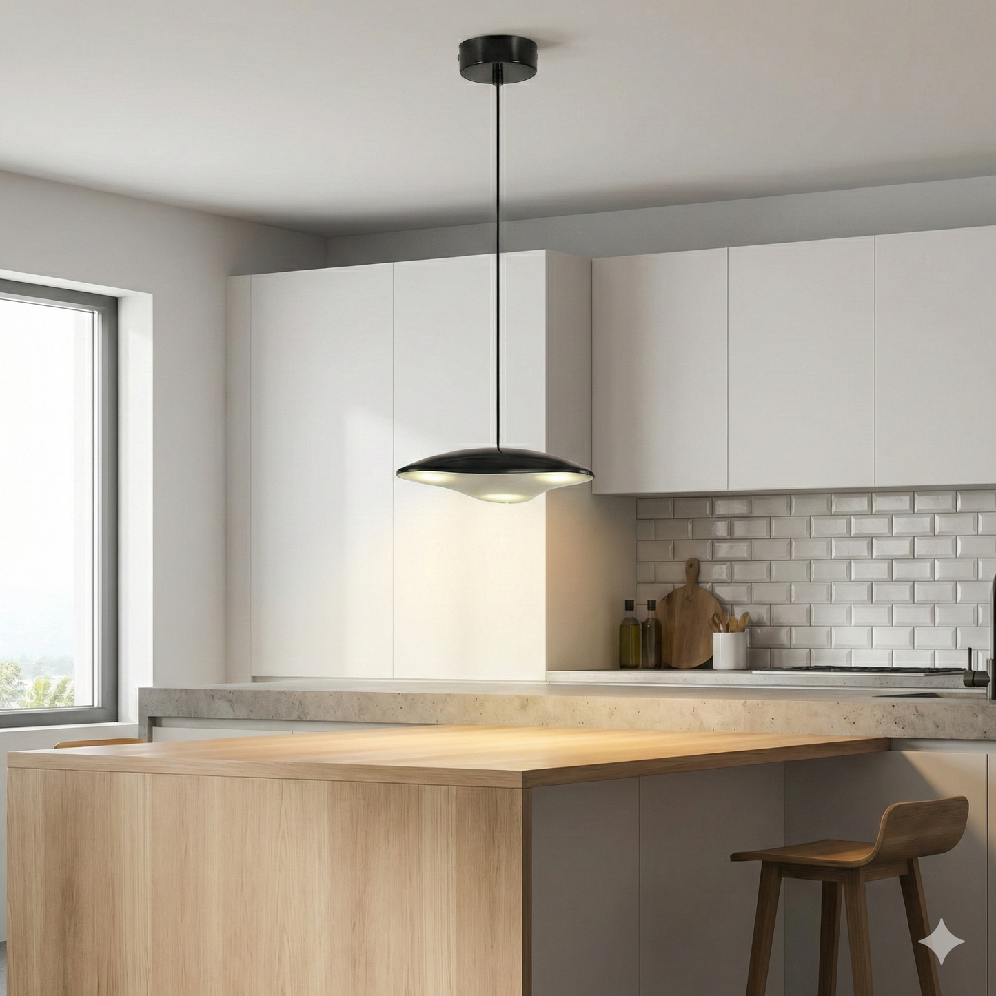 Air pendel sort stor