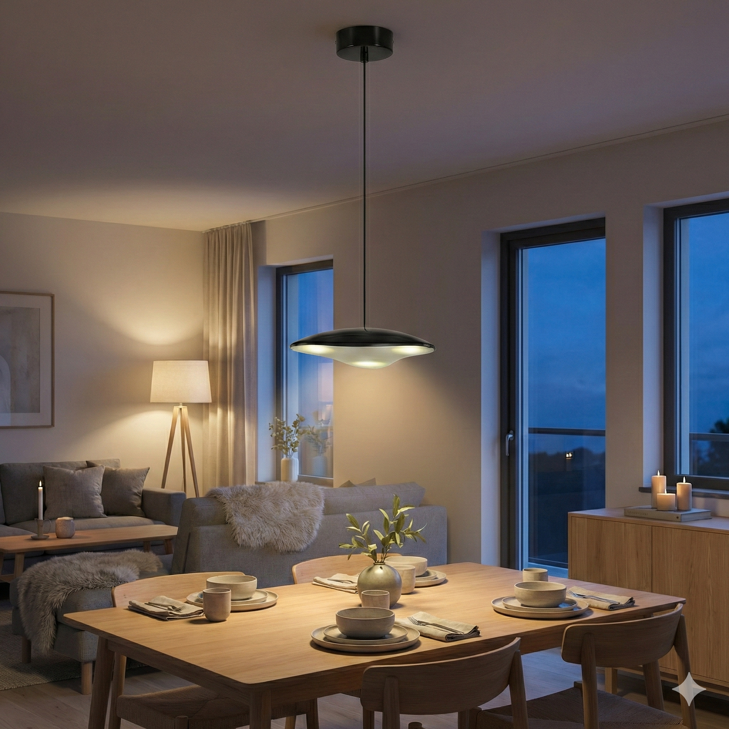 Air pendel sort stor